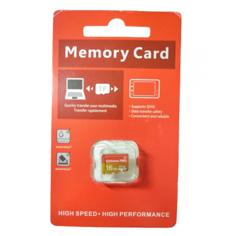 Картка пам'яті Memory Card Extreme Pro 16Gb micro SDHC Class 10 / UHS I / Червоний