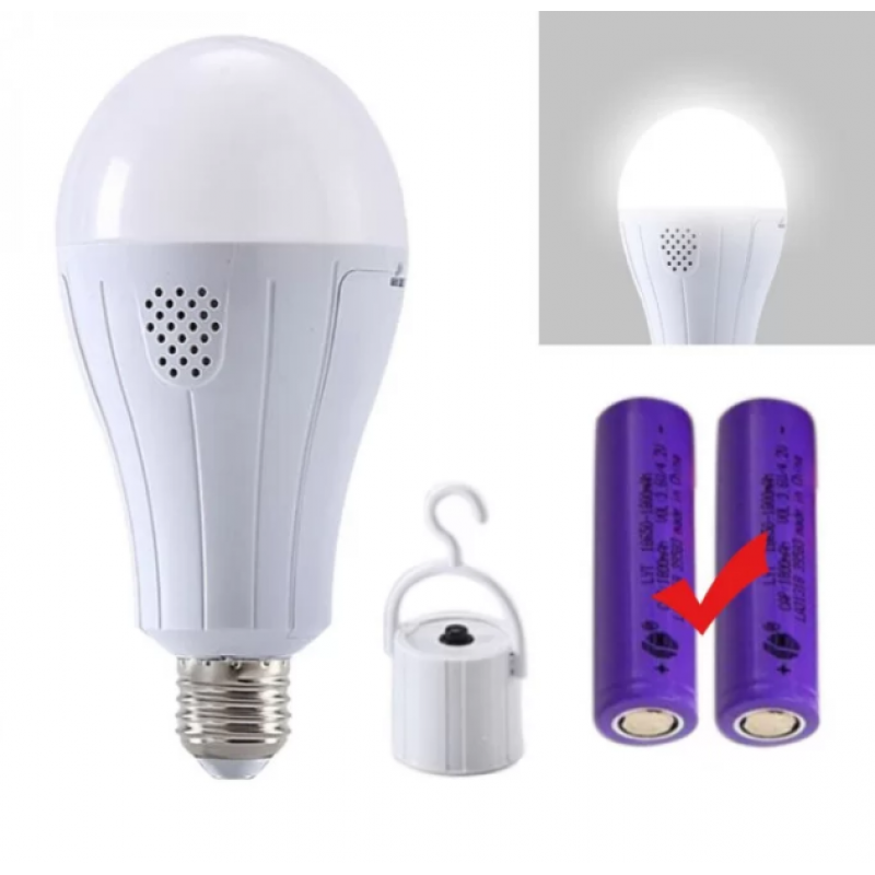 Світлодіодна лампочка LED bulb з акумулятором / Акумуляторна аварійна лампочка в патрон