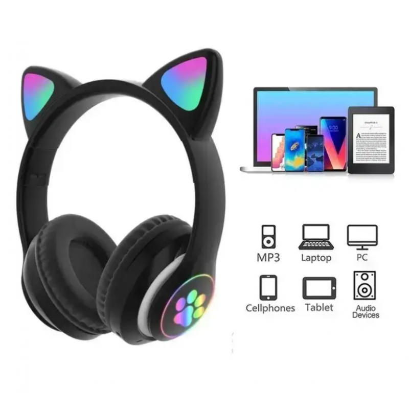 Бездротові навушники Cat Ear Headphones VZV-23M / Чорний