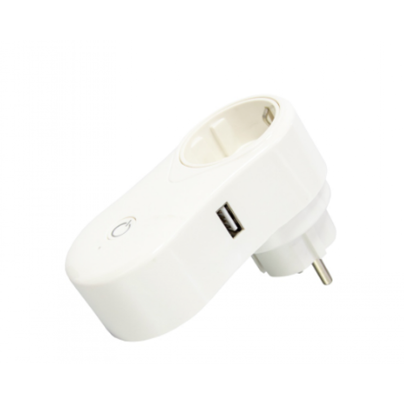 Розумна розетка з Wi-fi керуванням Socket J2 / розетка з USB / Білий
