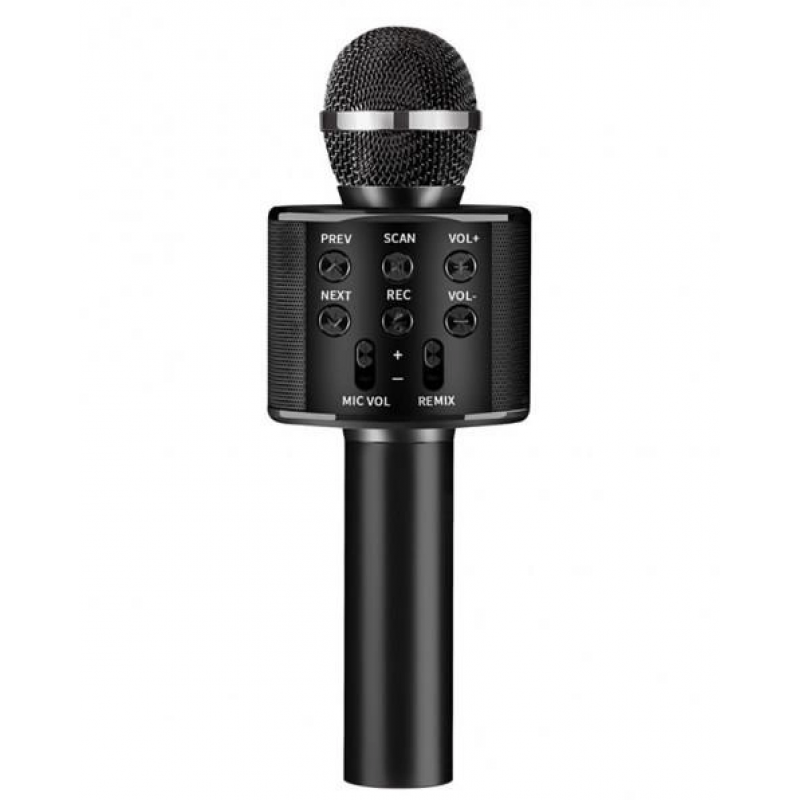 Bluetooth-мікрофон для караоке Handheld WS-858 / Чорний