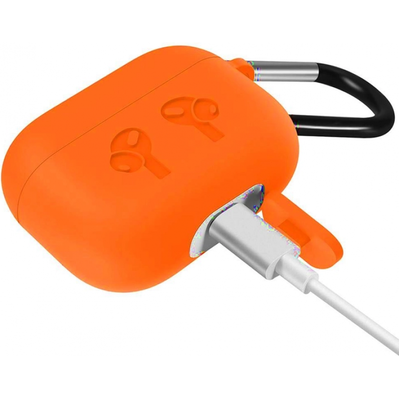Чохол Silicon для AIRPODS PRO PROTECTIVE CASE / Помаранчевий
