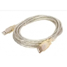 Кабель-подовжувач USB - USB 2.0 AM-AF / для швидкої передачі даних / 1.5 метра / Прозорий