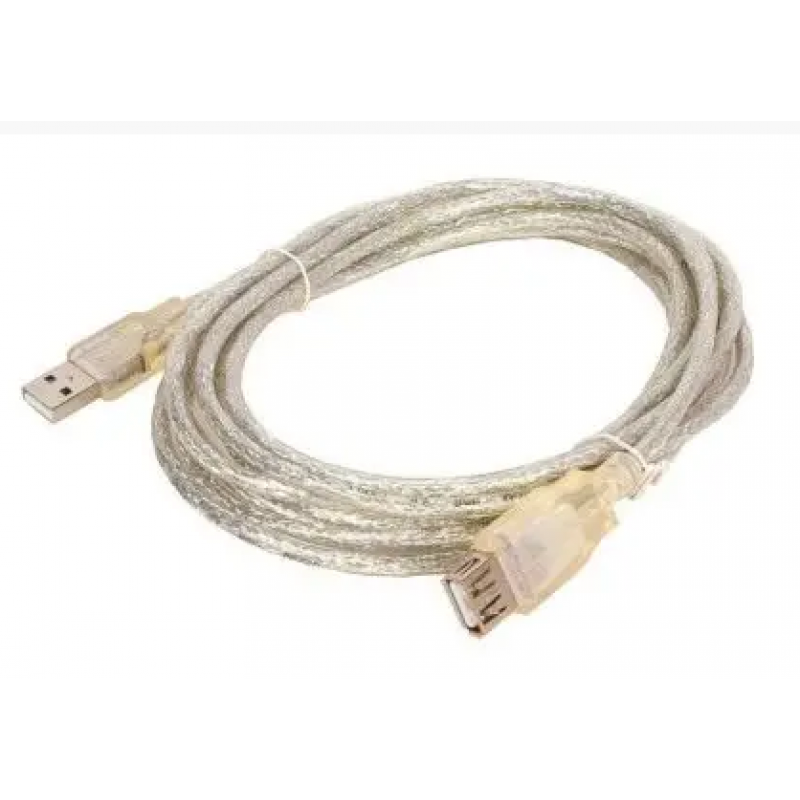 Кабель-подовжувач USB - USB 2.0 AM-AF / для швидкої передачі даних / 1.5 метра / Прозорий