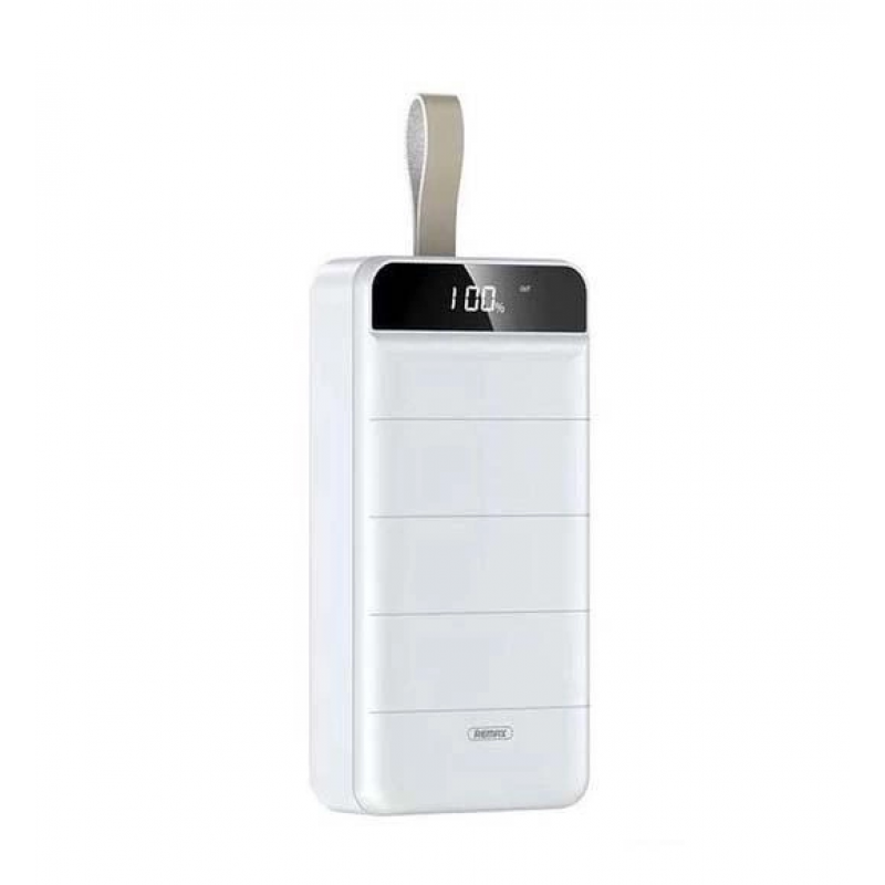 Зарядний Power Bank Remax RPP-185 50000mAh / Швидка зарядка 5 вольт / 2.1 Ампера / 50000 mAh / Білий