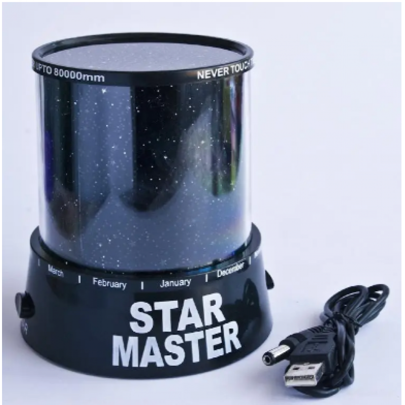 Нічник Star Master / світильник проєктор зоряного неба Gizmos / Чорний