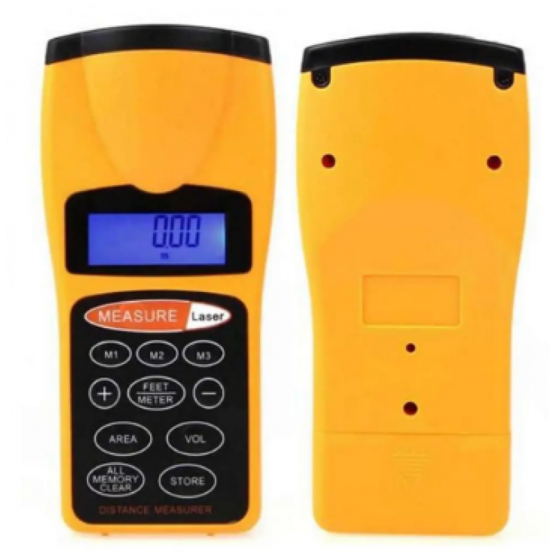 ЛАЗЕРНА ЛІНІЙКА CP-3007/ Далекомір Ultrasonic Distance / Ультразвукова рулетка / Жовтий