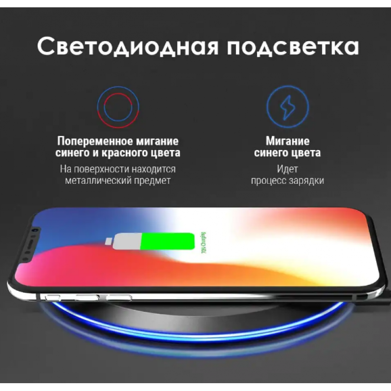Безпровідний оригінальний зарядний пристрій TOPK B02W швидка зарядка 10W / Чорний