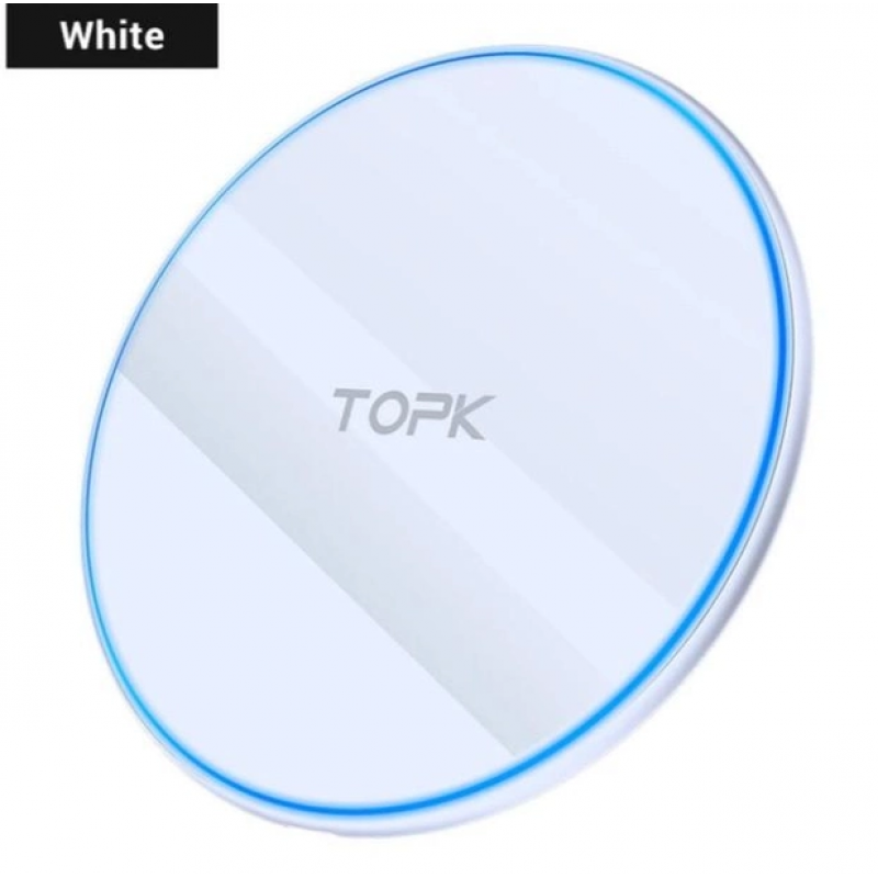 Безпровідний оригінальний зарядний пристрій TOPK B02W швидка зарядка 10W / Білий