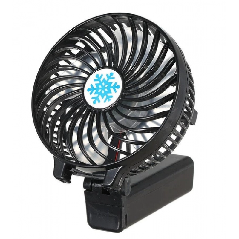 Міні вентилятор ручний акумуляторний Handy Mini Fan USB / Чорний