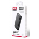 Зарядний Power Bank XO-PR183/ Швидка зарядка  / 20000 mAh / Чорний