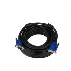 Кабель для монітора VGA-VGA / 10 метрів з феритами / Чорний