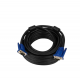 Кабель для монітора VGA-VGA / 10 метрів з феритами / Чорний