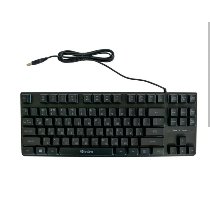 Клавіатура USB з підсвіткою RGB \ Keyboard lntro DX-750 \ Чорна
