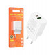 Блок живлення Borofone A88A \ Швидка зарядка 3.0 USB (18W) + Type C (PD 20W) \ Білий