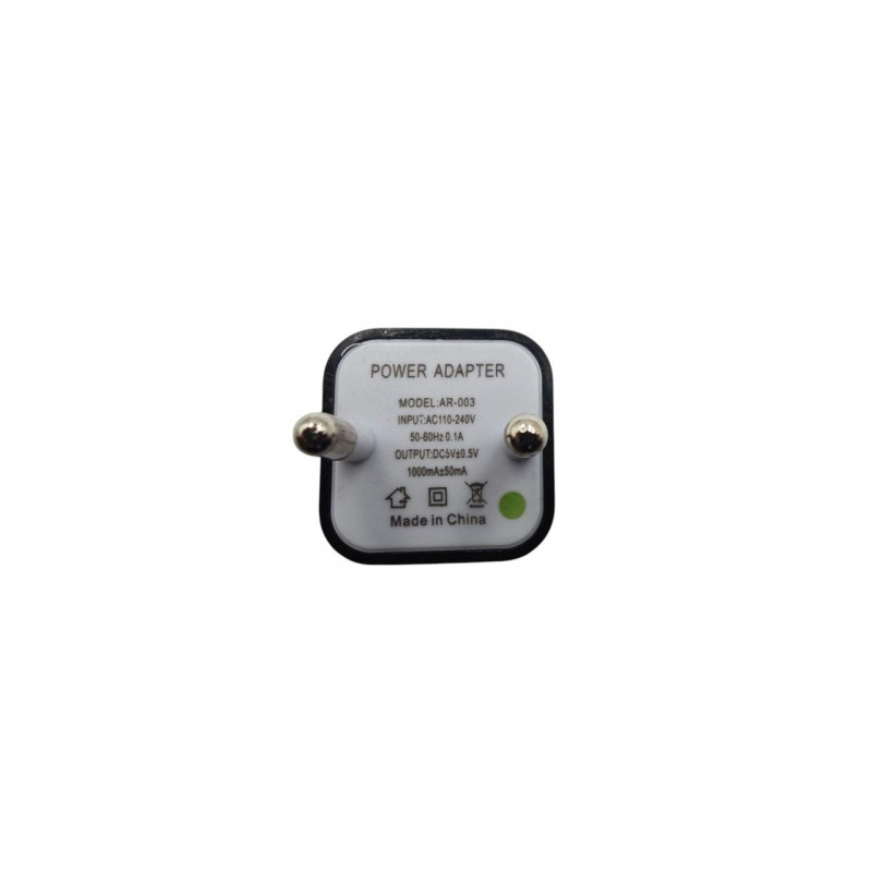 Блок живлення USB 5V 1A для кнопкових телефонів. розумних годинників \ Чорний
