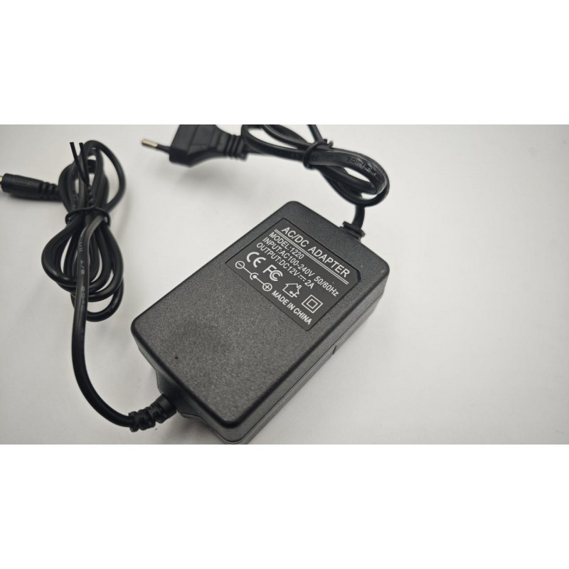 Мережевий зарядний пристрій Big / 12V 2A / 5.5*2.5 / Чорний