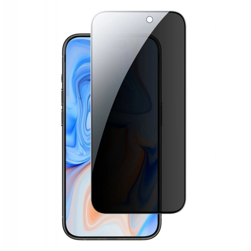 Захисне скло Антишпигун на Iphone 17 Pro Max / Чорна рамка