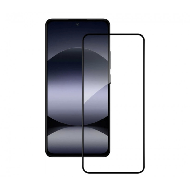 Захисне скло на смартфон Redmi Note 14 Повне покриття / Чорна рамка