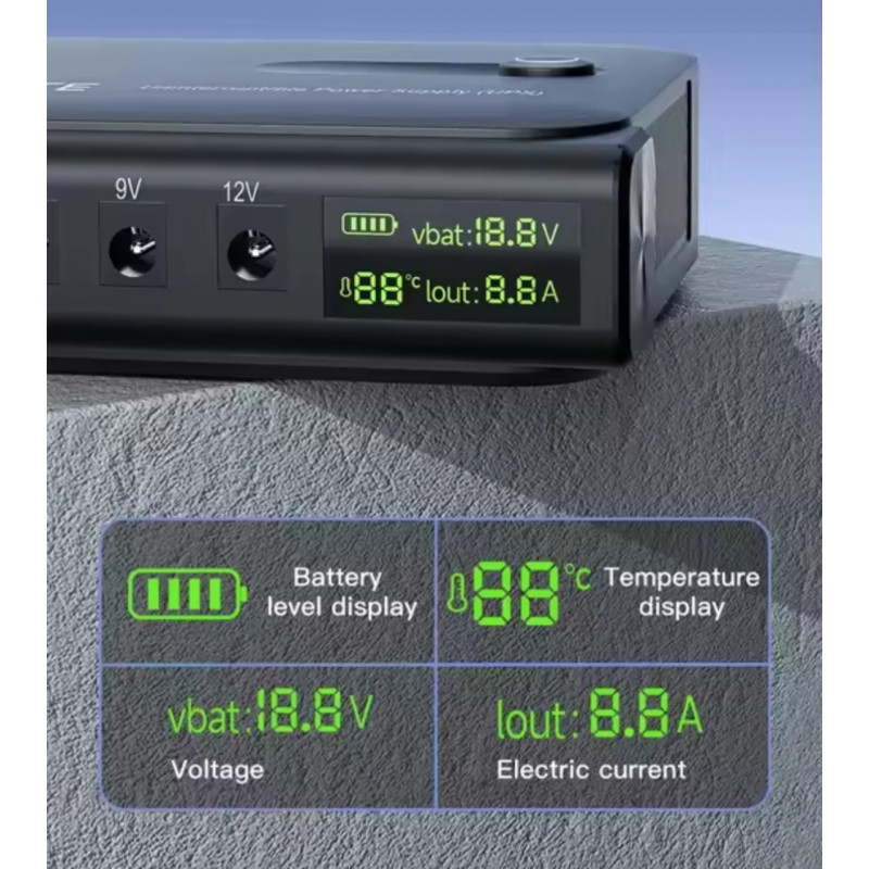 UPS, Безперебійне живлення DS1036L (36W) для роутерів та інших пристроїв на 4шт. акумуляторів 18650 ( без акумуляторів)