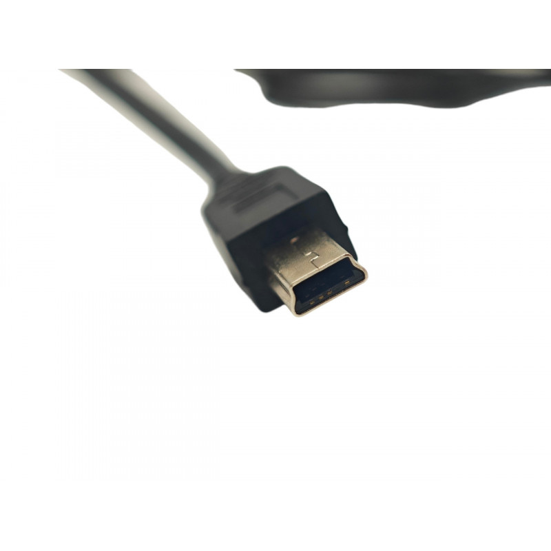 Кабель mini usb (V3) - USB для відеореєстраторів з подовженим конектором 9 mm. / довжина - 100см Чорний