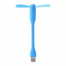Міні вентилятор USB для комп'ютера Pover Bank / Блакитний