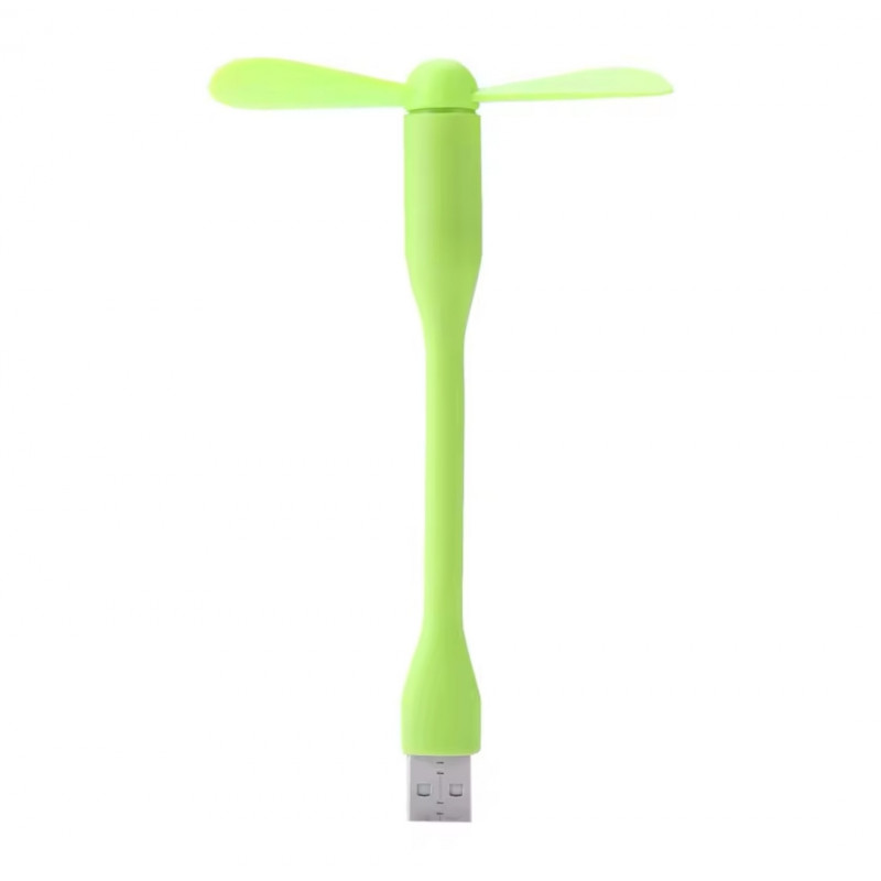 Міні вентилятор USB для комп'ютера Pover Bank / Салатовий