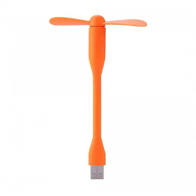 Мини вентилятор USB для компьютера Pover Bank / Оранжевый