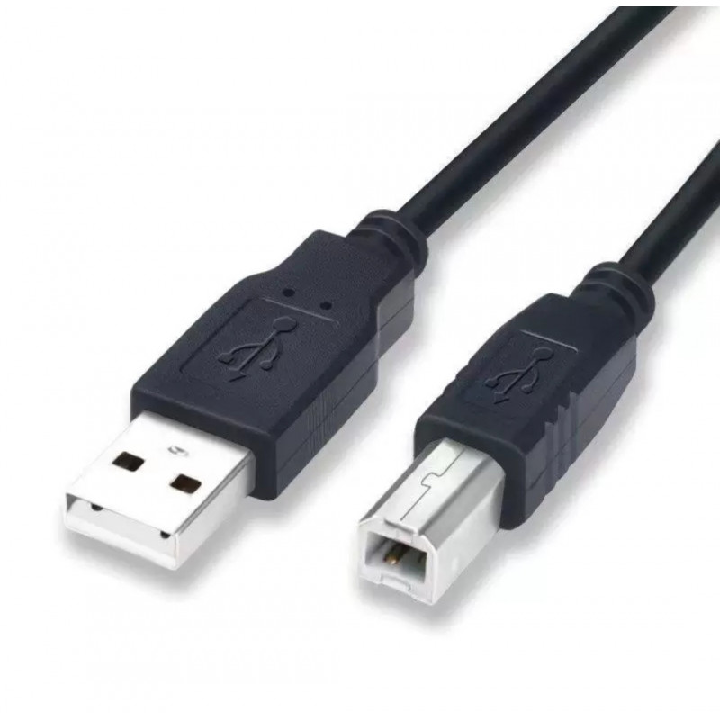 Кабель для принтера (сканера) USB 2.0 AM-BM / 1 метр. / Черный