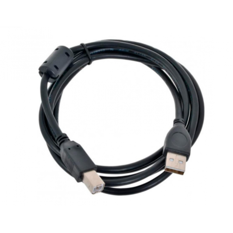 Кабель для принтера (сканера) USB 2.0 AM-BM / 10 метров. / Черный