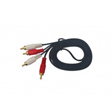 Аудіо кабель з 2 шт. RCA на 2 шт. RCA / 1.5 м / Чорний