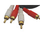 Аудіо кабель з 2 шт. RCA на 2 шт. RCA / 1.5 м / Чорний