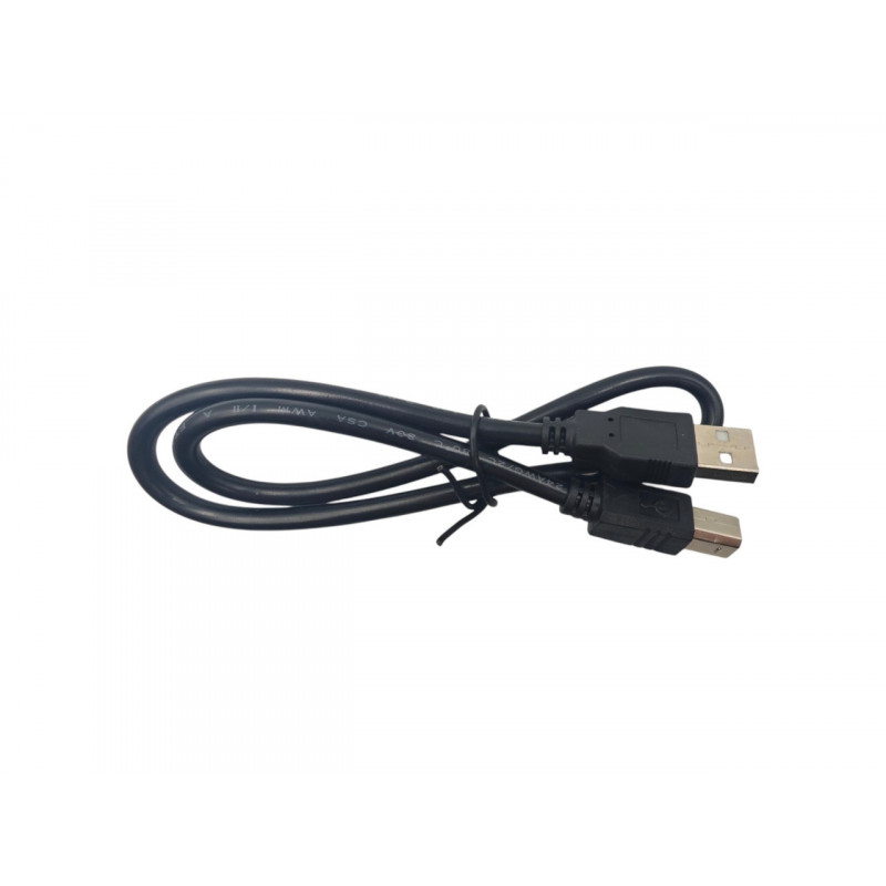 Кабель для принтера (сканера) USB 2.0 AM-BM / 30 см / Чорний