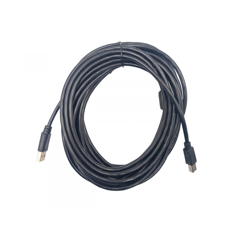 Кабель для принтера (сканера) USB 2.0 AM-BM / 10 метрів / Чорний