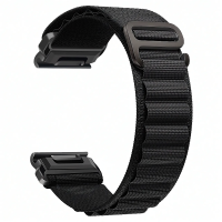 Нейлоновий ремінець для годинника Garmin QuickFit 22 мм Fenix 8 47 мм / 7 / 6 / 5 / Forerunner / Epix, чорний