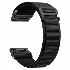 Нейлоновый ремешок для часов Garmin QuickFit 22 мм Fenix 8 47 мм / 7 / 6 / 5 / Forerunner / Epix, черный