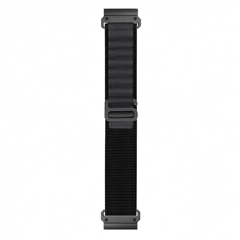 Нейлоновый ремешок для часов Garmin QuickFit 22 мм Fenix 8 47 мм / 7 / 6 / 5 / Forerunner / Epix, черно-серый