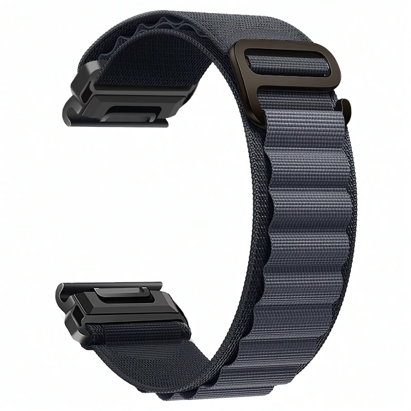 Нейлоновый ремешок для часов Garmin QuickFit 22 мм Fenix 8 47 мм / 7 / 6 / 5 / Forerunner / Epix, серый
