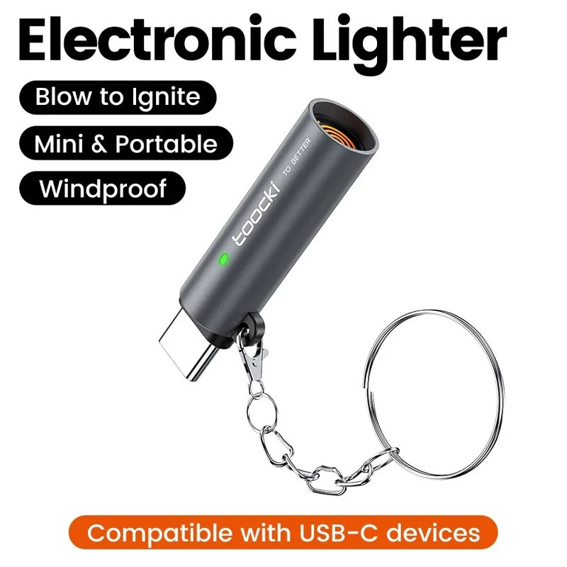 Электронная USB-C зажигалка Toocki TG15 со спиралью накаливания