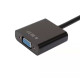 Кабель-переходник HDMI - VGA для передачи видео сигнала / 1080р / Черный