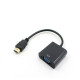 Кабель-переходник HDMI - VGA для передачи видео сигнала / 1080р / Черный