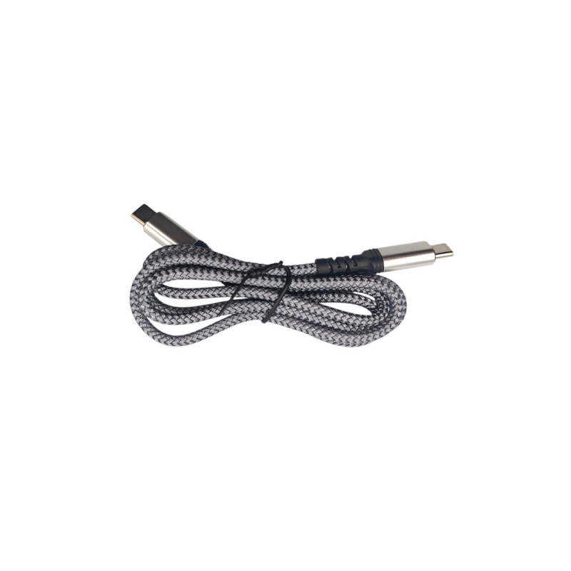 Нейлоновый кабель Type-c - Type-c для быстрой зарядки смартфонов (PD 60W)gt 1.5 метра \ Серый