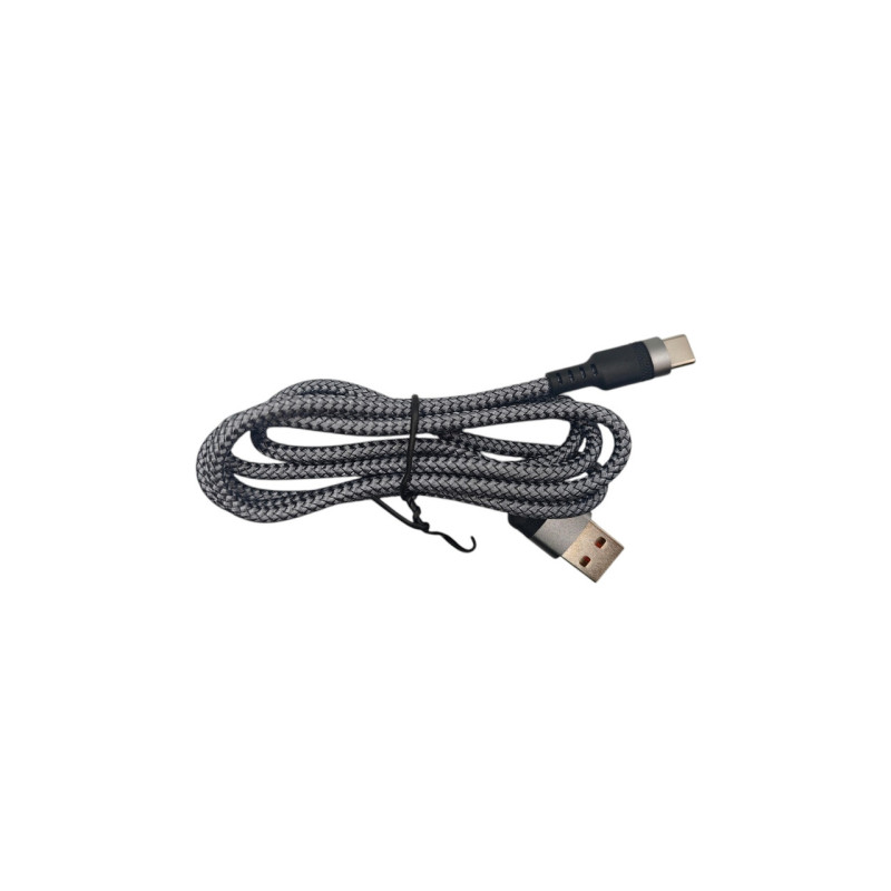 Нейлоновый кабель USB - Type-c для быстрой зарядки смартфонов \ 10 метров> Серый