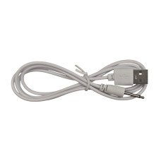 Зарядний кабель USB для вібро масажерів 2,5 мм (18 мм) / Білий