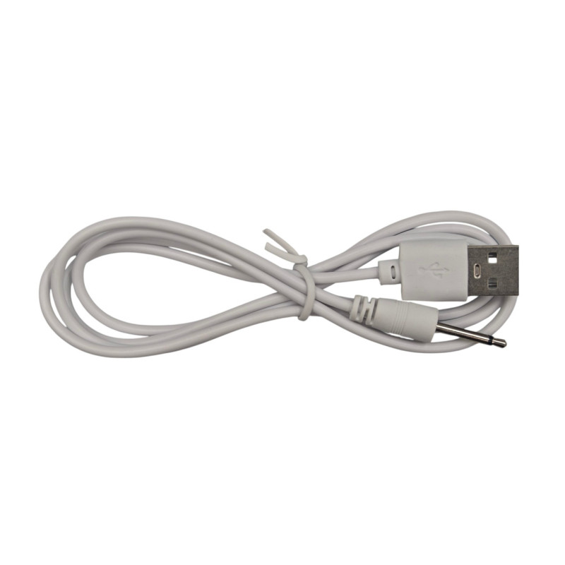 Зарядный кабель USB для вибро массажеров 2,5 мм (18 мм) / Белый