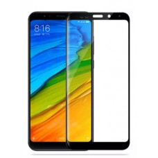 Загартоване захисне скло на Xiaomi Redmi 5 Чорне Повне покриття