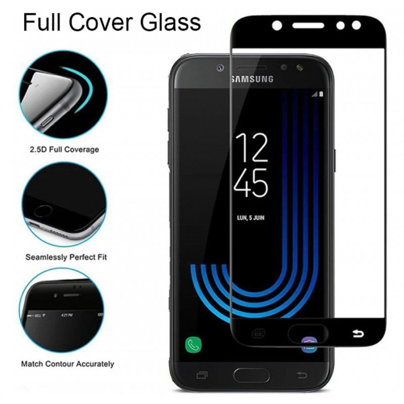 Загартоване захисне скло на Samsung J730 Повне покриття Чорне