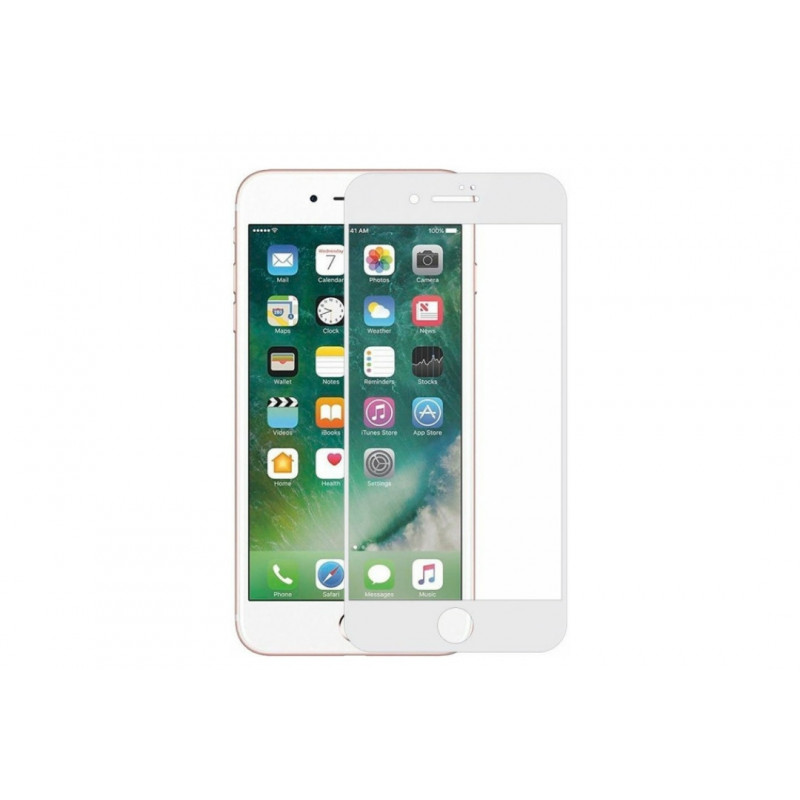Загартоване захисне скло на Iphone 8 Plus Повне покриття Біле