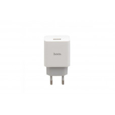 Оригінальний зарядний USB блок живлення Hoco C81A  5V 2.1 А Білий