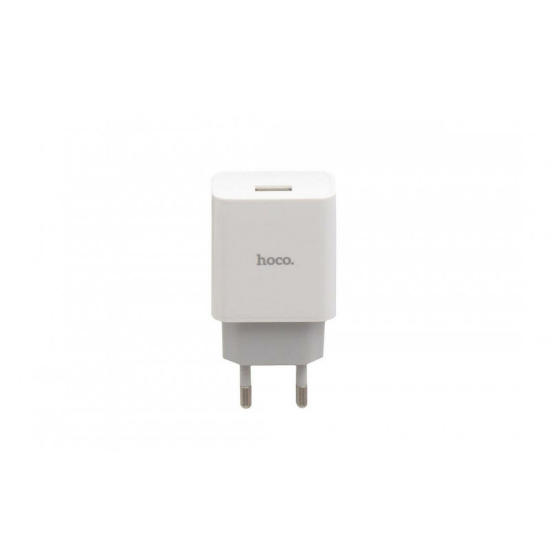 Оригінальний зарядний USB блок живлення Hoco C81A  5V 2.1 А Білий